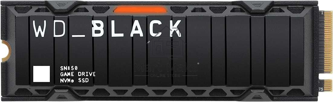 Накопитель SSD WD Black SN850 WDS500G1XHE, 500Gb, PCIe 4.0 x4, M.2 2280, NVMe, R/W 7000/4100
