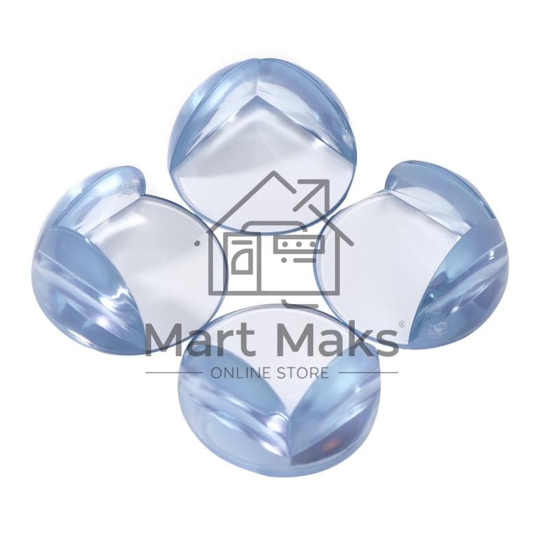 Прозрачные круглые накладки-протекторы для мебели (4.2*4.2*1.5 см). 4 шт. 