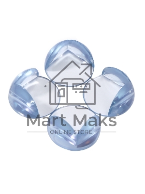 Прозрачные круглые накладки-протекторы для мебели (4.2*4.2*1.5 см). 4 шт. 