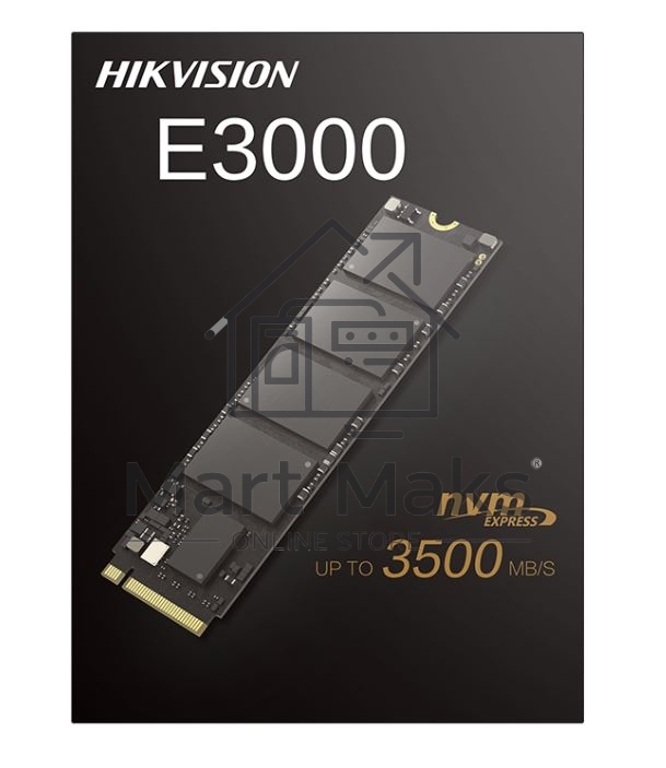 Накопитель SSD Hikvision E3000, 1024GB, PCIe 3.0 x4, M.2 2280, NVMe, R/W 3476/3137