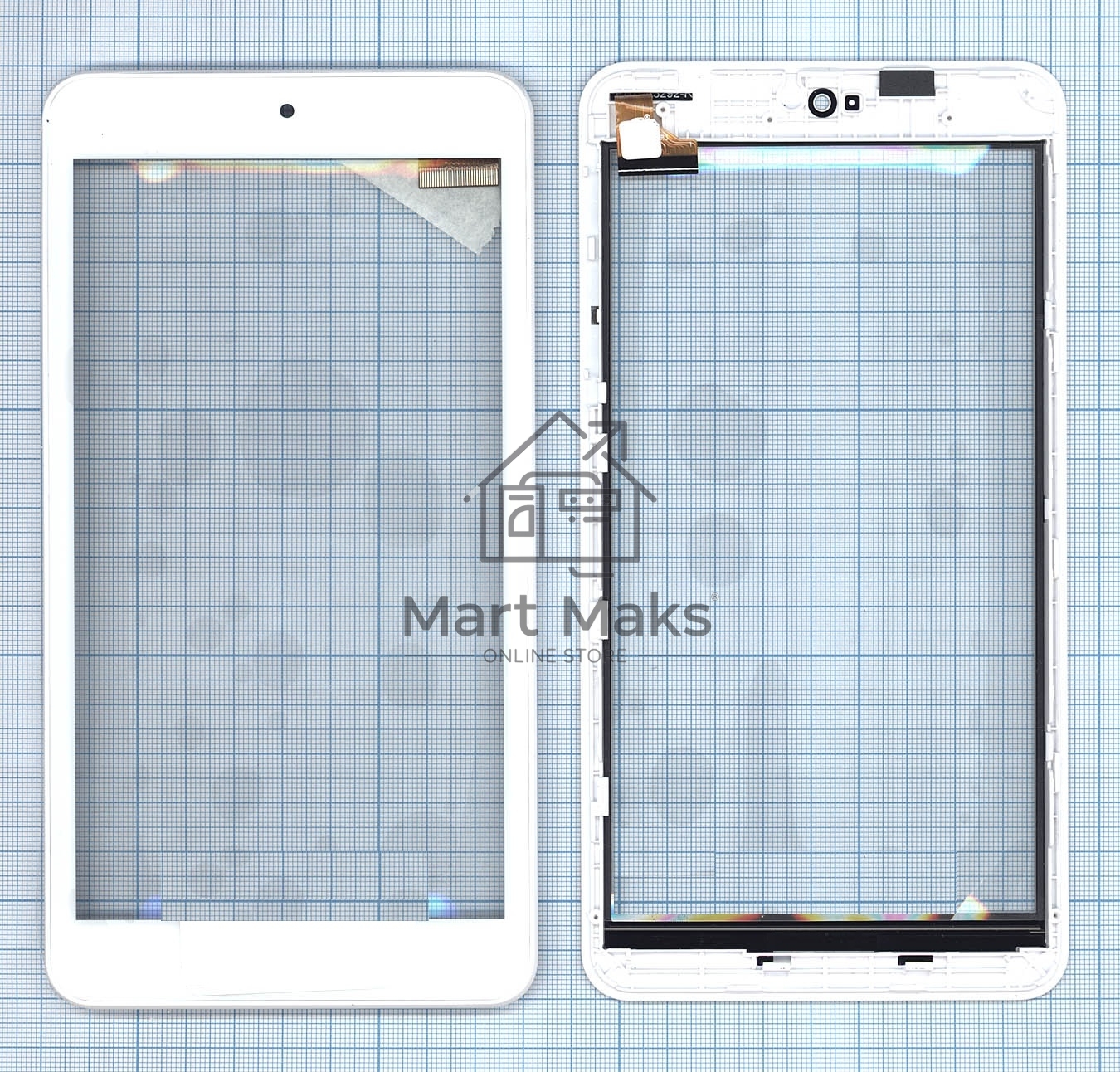 Сенсорное стекло (тачскрин) для Acer Iconia One B1-780, белое с рамкой