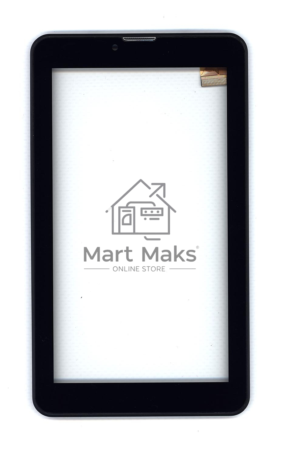 Сенсорное стекло (тачскрин) для Irbis TZ726, черное с рамкой