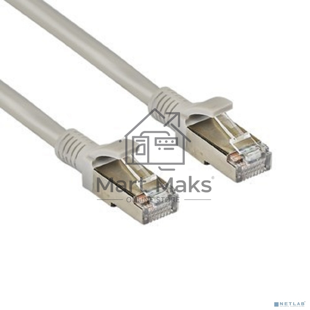 Патч-корд Exegate FTP-RJ45-RJ45-C5e-CU-5M-GY, FTP, cat.5e, 5м, медь, серый