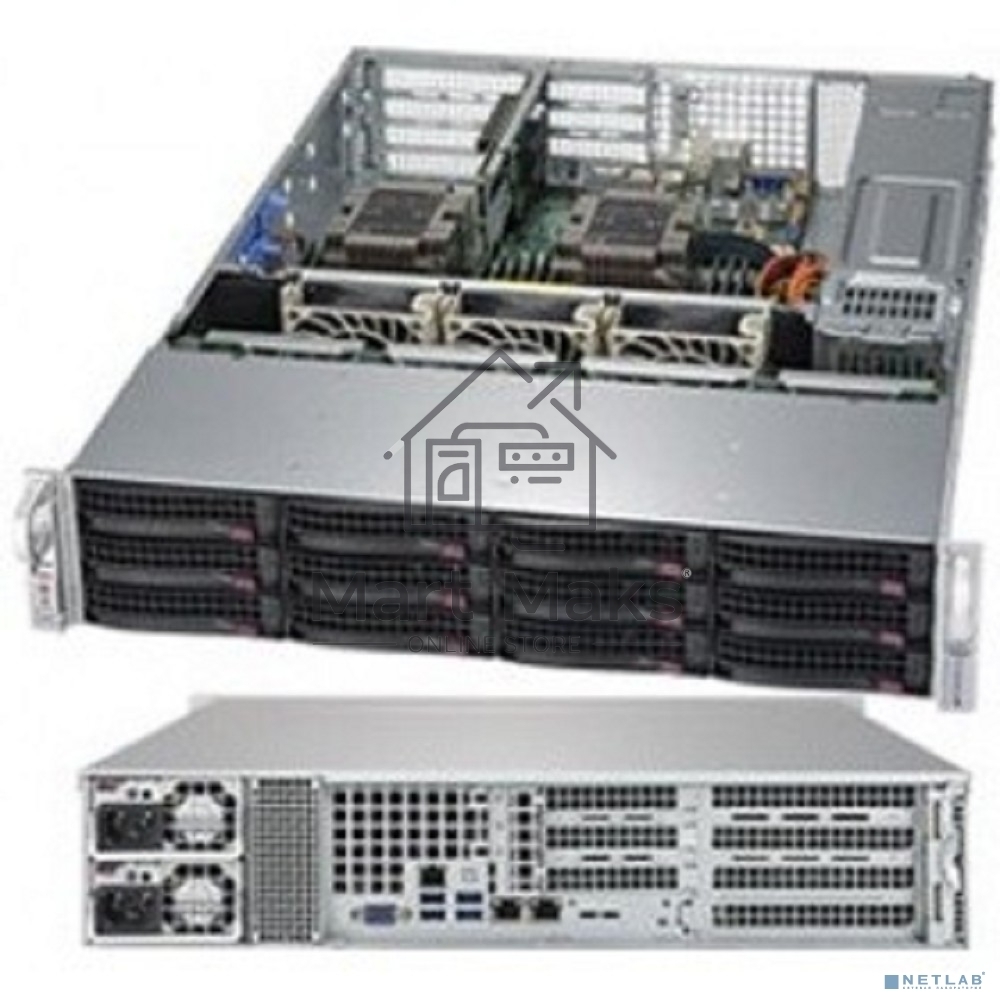 Платформа SuperMicro SYS-6029P-WTRT 2U 6029P-WTRT noCPU(2)Scalable/TDP 70-205W/ no DIMM(12)/ SATARAID HDD(12)LFF/ 2x10GbE/ 3xFH, 2xLP, M2/ 2x1200W