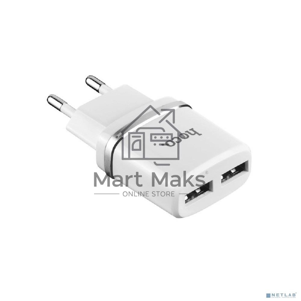 Зарядное устройство C12 Smart dual USB charger, белый