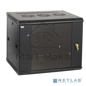 Шкаф ITK LINEA W 9U 600x450 мм дверь стекло, RAL9005