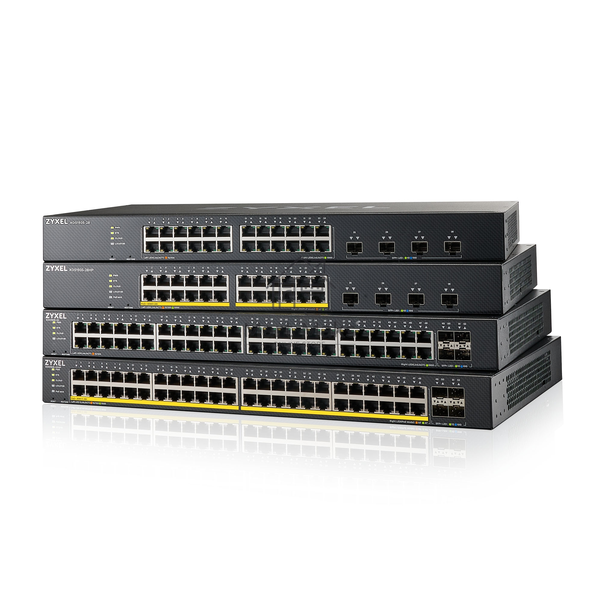 Коммутатор Smart L3 Lite PoE+ Zyxel NebulaFlex XGS1935-28HP, rack 19
