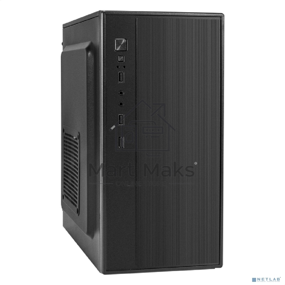 Компьютерный корпус Minitower ExeGate BAA-408 (mATX, без БП, 2*USB, HD Audio, черный)