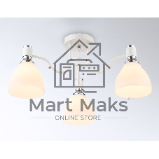 Светильник Ambrella light TR303302/3 WH/CH/FR белый/хром/белый матовый E27*3 max 60W D600*270