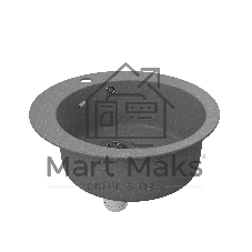 Мойка для кухни BAU Dream Gray stone D 50, выпуск с сифоном в комплекте, серый камень