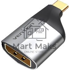 Адаптер-переходник Vention USB CM > DP F Серый