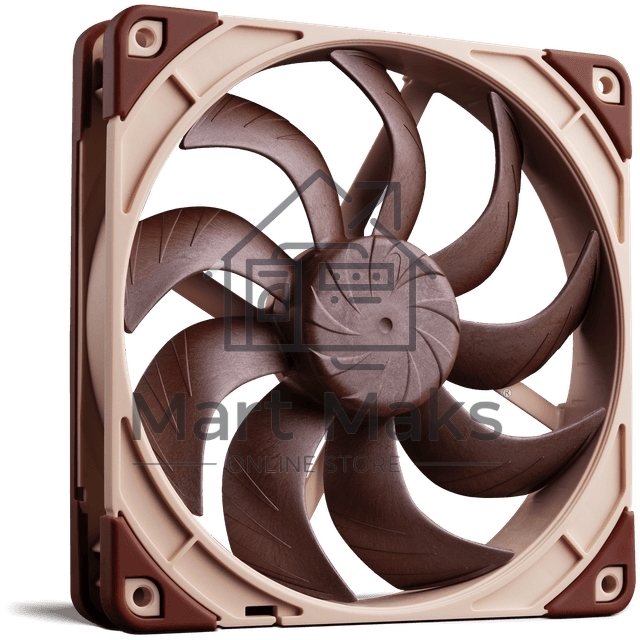 Кулер для корпуса Case Cooler Noctua NF-A14x25 G2 LS-PWM (140x140x25mm, 4-pin PWM, 48.03CFM, 11.4dBA, 800RPM, Beige/Brown)