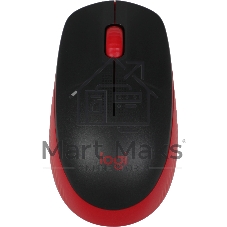 Мышь беспроводная Logitech M190 черный/красный, 1000 dpi, радиоканал, USB, кнопки - 3