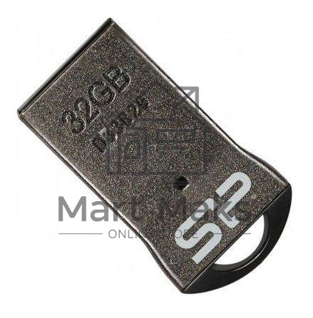 Флешка USB R/W Silicon Power R/W 32Gb Touch T01 SP032GBUF2T01V1K USB2.0 черный/серебристый