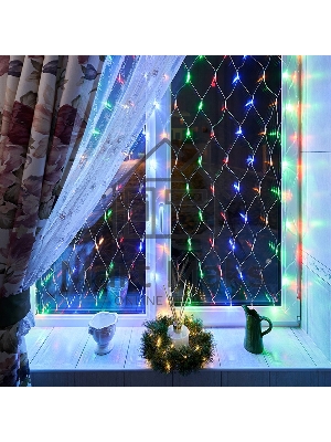 Гирлянда Neon-night Сеть с контроллером 1.5х1.5м 150 LED мульти. прозрачный провод 12Вт 220В IP20