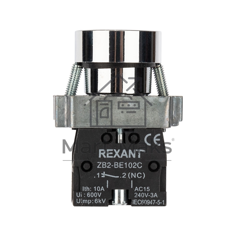 Кнопка Rexant XB2 желтая NO