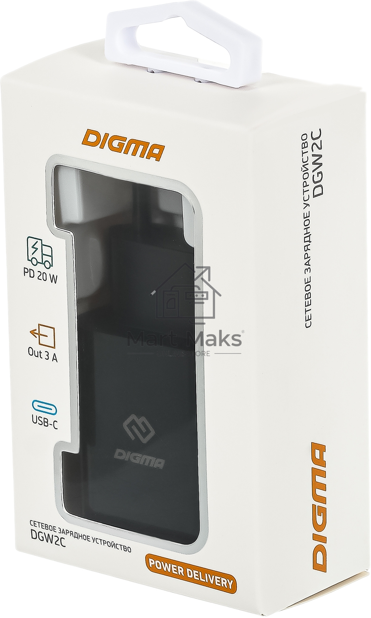 Сетевое зарядное устройство Digma DGW2C 3A PD черный