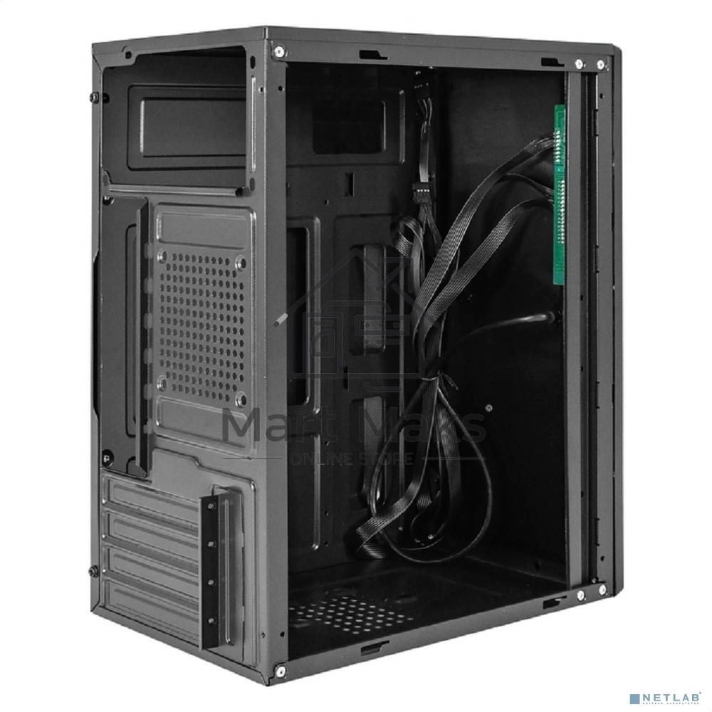 Компьютерный корпус Minitower ExeGate BAA-408 (mATX, без БП, 2*USB, HD Audio, черный)