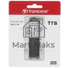 Накопитель SSD Transcend SSD MTE110S, 2048Gb, M.2(22x80мм), NVMe, PCIe 3.0 x4, 3D TLC, R/W 2500/1700Mb/s, IOPs 200 000/250 000, TBW 800, DWPD 0.2 (12 мес.)