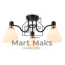 Светильник Ambrella light TR303303/3 BK/GD/FR черный/золото/белый матовый E27*3 max 60W D600*270