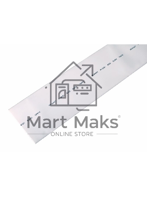 Термоусаживаемая трубка Rexant 50,0/25,0 мм, белая, упаковка 10 шт. по 1 м