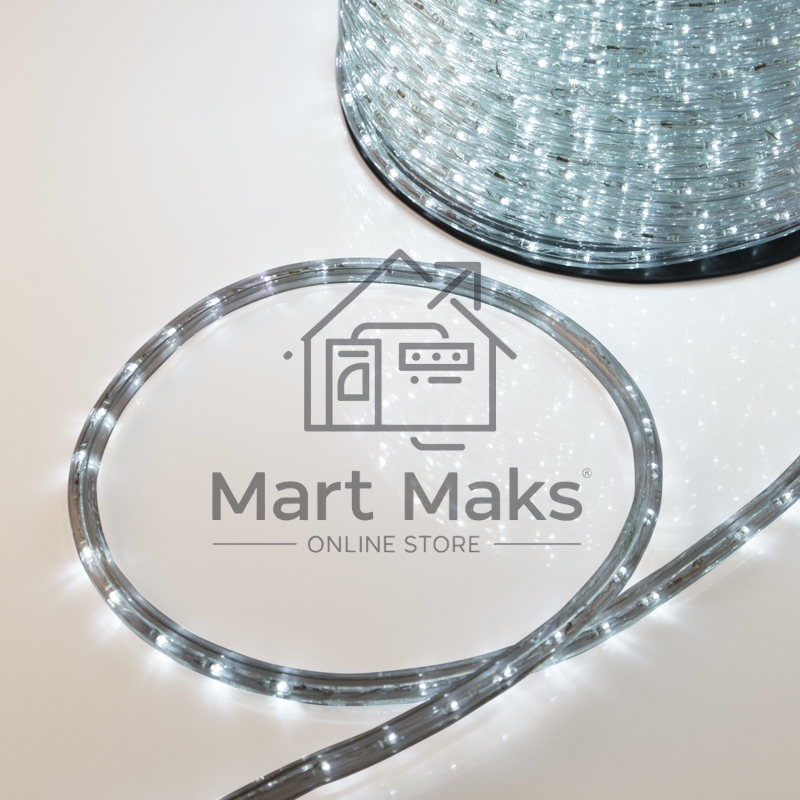 Дюралайт LED, постоянное свечение (2W) – белый, 36 LED/м, бухта 100 м NEON-NIGHT