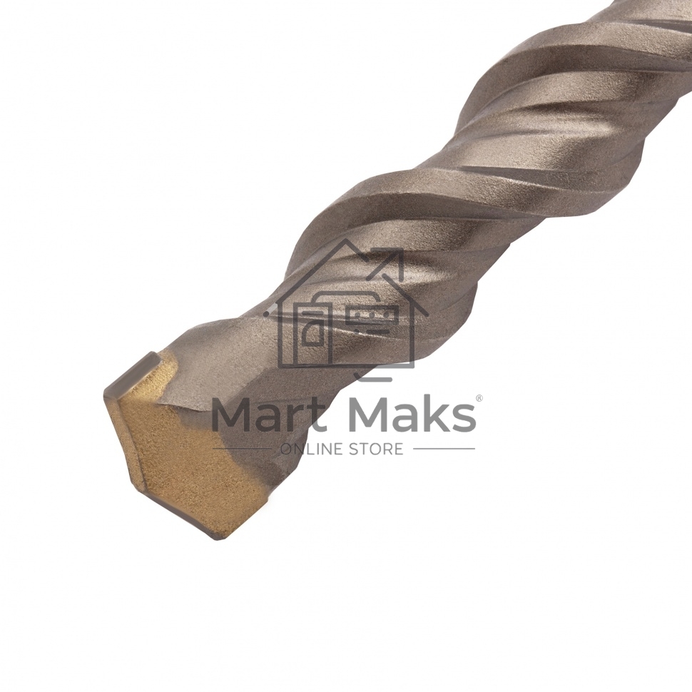 Бур по бетону, двойная спираль, Cobalt W-tip, 18x600 мм, SDS PLUS Denzel