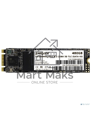 Накопитель SSD ExeGate NextPro UV500TS480, 480Gb, M.2 2280, SATA III, R/W 568/499