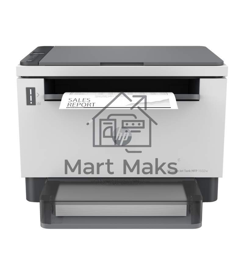 МФУ лазерный HP LaserJet Tank MFP 1602w (2R3E8A), A4, ч/б, печ. до 22 стр/мин., 600x600dpi, USB, Wi-Fi, BlueTooth, Air Print, Mopria