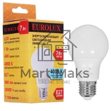 Лампа светодиодная EUROLUX LL-E-A60-7W-230-2