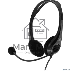 Гарнитура Oklick HS-M300 чёрный/серый, проводная, USB