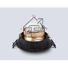 Встраиваемый точечный светильник Ambrella light TN102825 BK/GD черный/золото GU5.3 D92*50