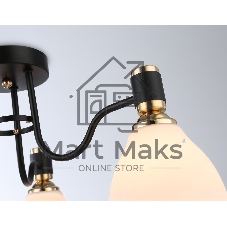 Светильник Ambrella light TR303303/3 BK/GD/FR черный/золото/белый матовый E27*3 max 60W D600*270