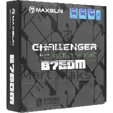 Материнская плата MAXSUN Challenger B760M, LGA 1700, Intel B760, 2xDDR4, 3xSATA, 2xM.2, 1xPCIe 4.0 x16, HDMI, D-Sub, 1x1Gb LAN, 3x3.5 мм, 5.1, microATX