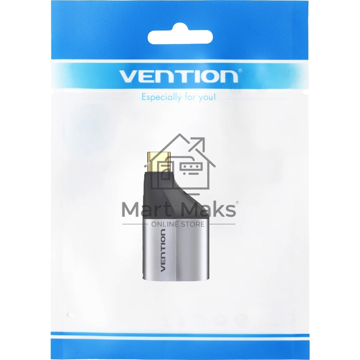 Адаптер-переходник Vention USB CM > DP F Серый