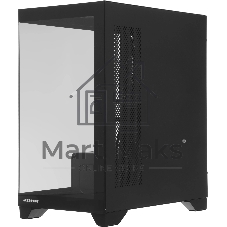 Компьютерный корпус Accord ACC-350-02B черный без БП mATX 1x120мм 1xUSB 2.0 1xUSB 3.0 1xUSB3.1 audio