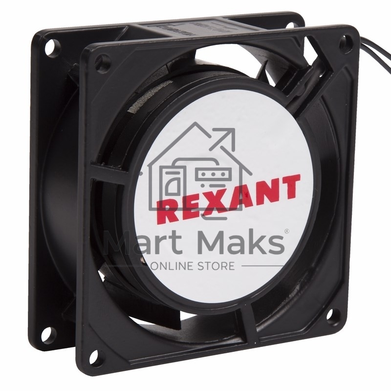 Вентилятор для корпуса Rexant RX 8025HS 220VAC черный, 80 мм, 2450 об/мин, 29 дБ, 2 pin