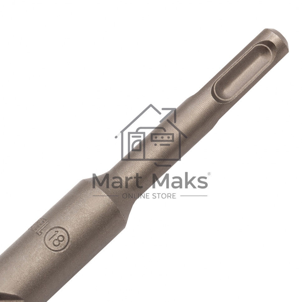 Бур по бетону, двойная спираль, Cobalt W-tip, 18x600 мм, SDS PLUS Denzel