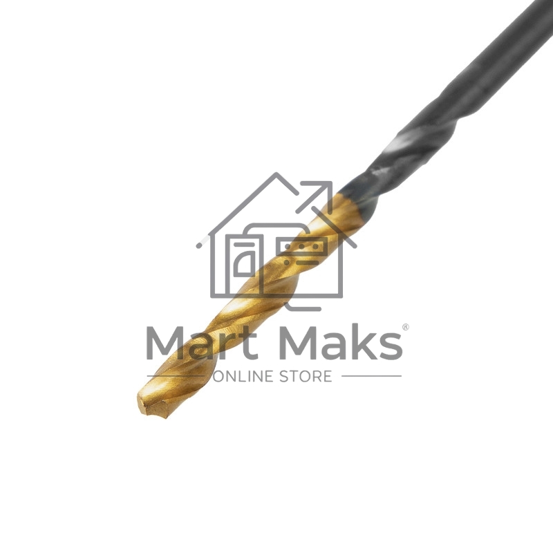 Сверло по металлу, 2 мм, HSS-Tin, Golden Tip, 10 шт. Denzel