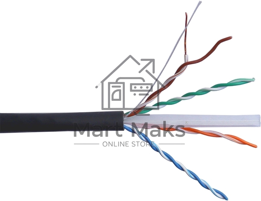 Кабель информационный Lanmaster TWT-6UTP-UNV кат.6 UTP 4 пары 23AWG LSZH универсальный 305м черный
