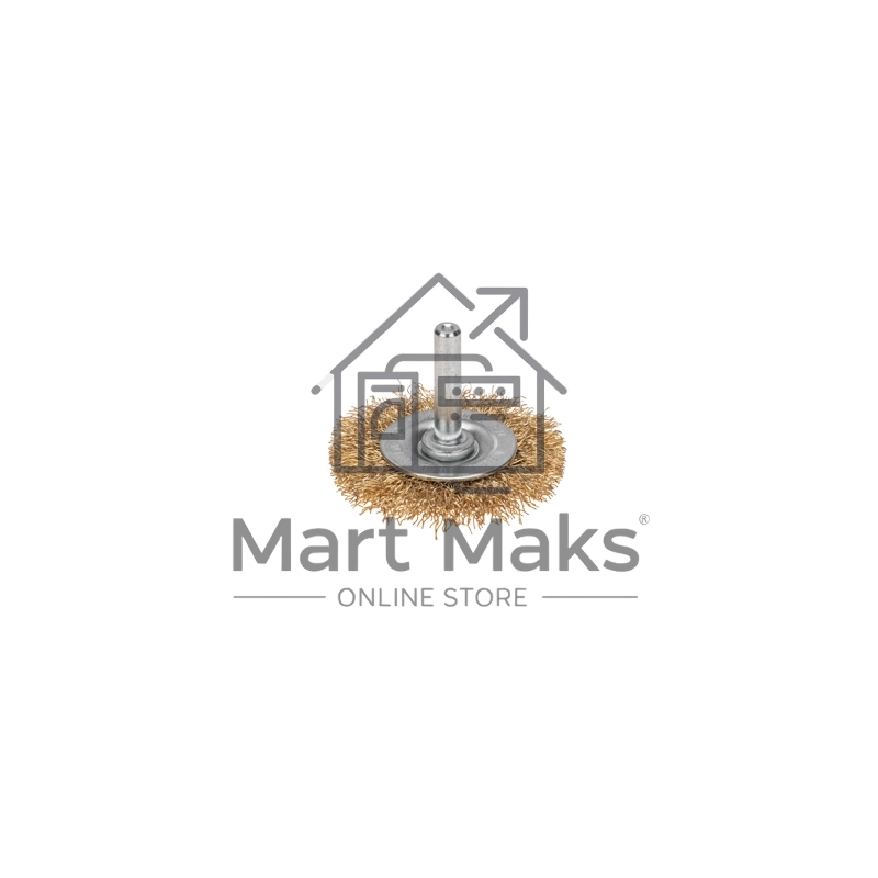 Щетка дисковая для дрели, витая латунированная проволока, 50мм KRANZ