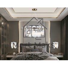 Светильник Ambrella light LH31251/6 BS/CL латунь/прозрачный E14*6 max 40W D510*270