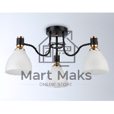 Светильник Ambrella light TR303303/3 BK/GD/FR черный/золото/белый матовый E27*3 max 60W D600*270
