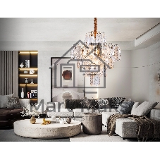 Светильник Ambrella light TR5231/9 SGD/CL/FR золото/прозрачный/белый матовый E27*9 max 40W D500*530