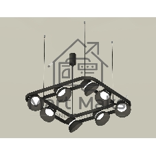 Светильник Ambrella light XB9182080/8 SBK/FR черный песок/белый матовый GX53 (С9182, N8141)