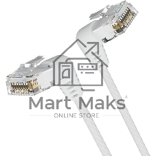 Патч-корд Vention прямой UTP cat.6a, RJ45 угол 90 - 0,5м. Белый