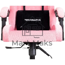 Кресло Knight Terminator розовый, велюр, 120 кг, механизм качания