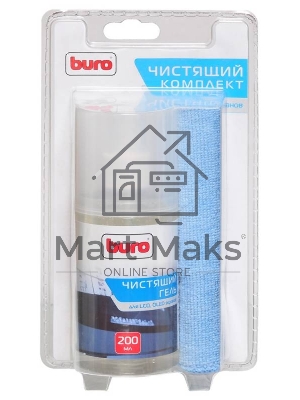 Чистящий набор (салфетки + гель) Buro BU-Glcd (салфетка и гель) для экранов ЖК мониторов блистер 200мл