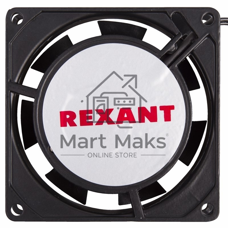 Вентилятор для корпуса Rexant RX 8025HS 220VAC черный, 80 мм, 2450 об/мин, 29 дБ, 2 pin
