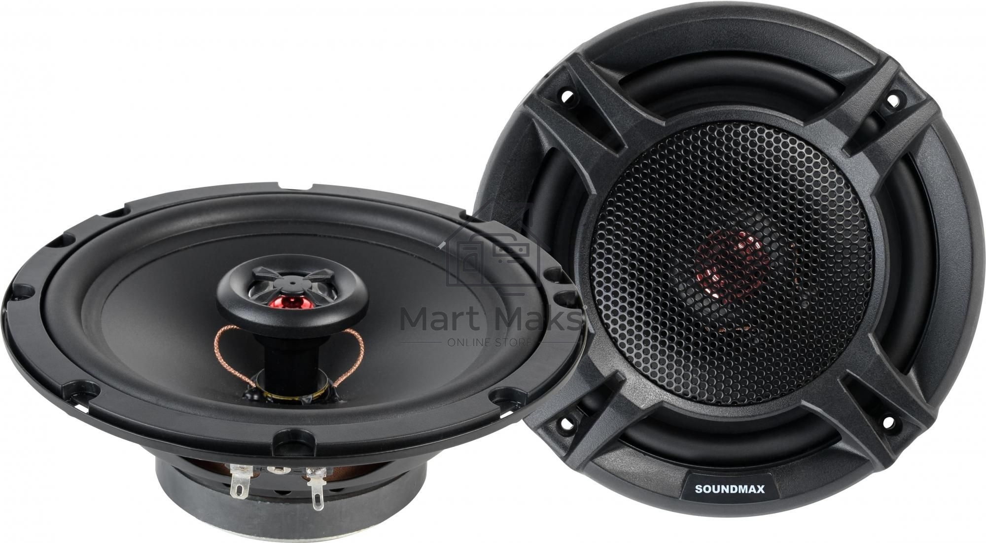 Колонки автомобильные Soundmax SM-CSI602 180Вт 91дБ 4Ом 16.5см (6 1/2дюйм) (ком.:2кол.) коаксиальные двухполосные